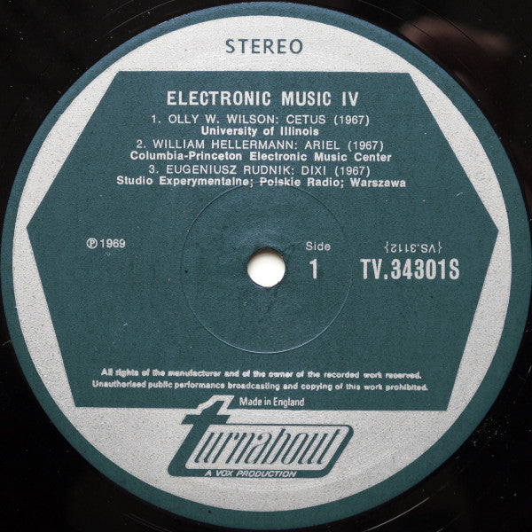 Various : Electronic Music, Vol. IV (LP)