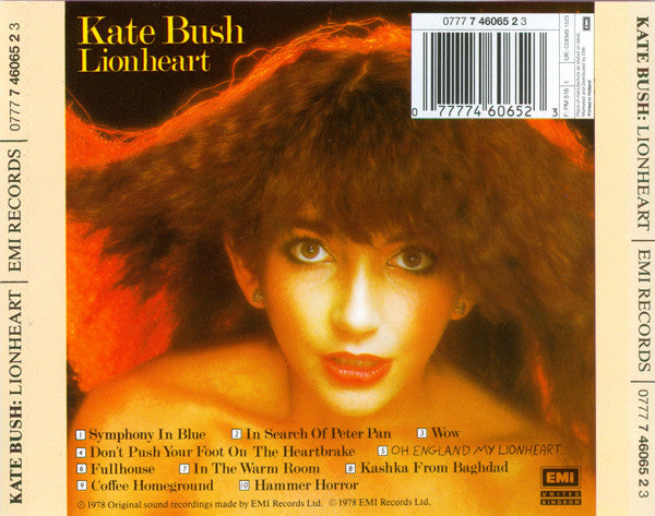 Kate Bush : Lionheart (CD, Album, RE, RP)