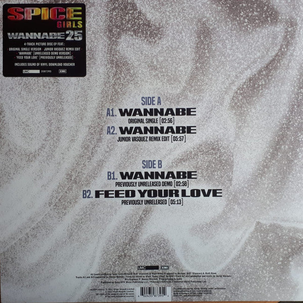 Spice Girls : Wannabe 25 (12", EP, Ltd, Pic)