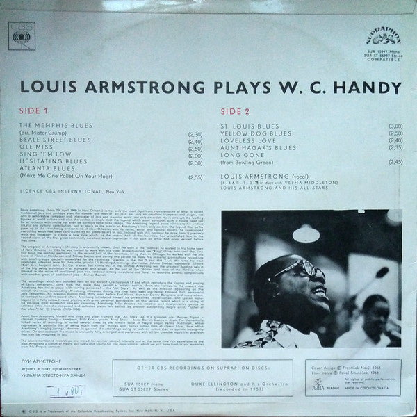 Louis Armstrong : Louis Armstrong Plays W. C. Handy (LP, Mono, RE)