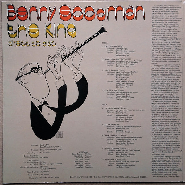 Benny Goodman : The King (LP, Album, Ltd, Dir)