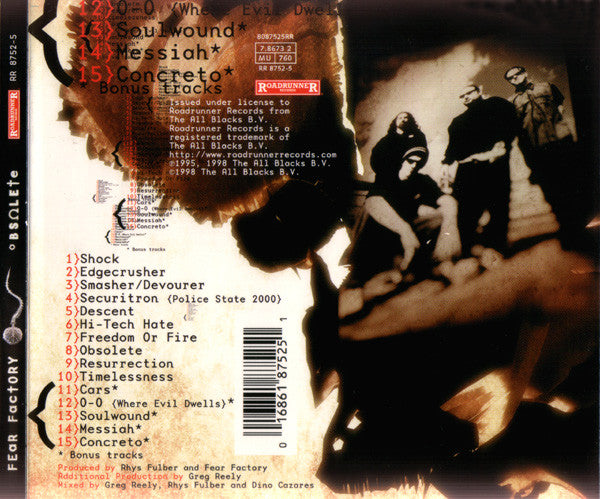 Fear Factory : Obsolete (CD, Album, Dig)