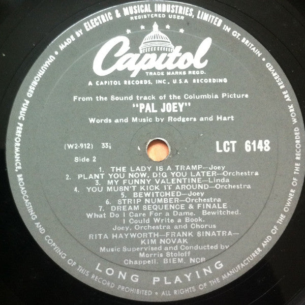 Rodgers & Hart, Frank Sinatra, Rita Hayworth, Kim Novak (2) : Pal Joey (LP, Mono)