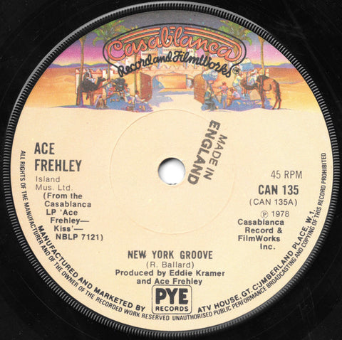 Ace Frehley : New York Groove (7", Sol)