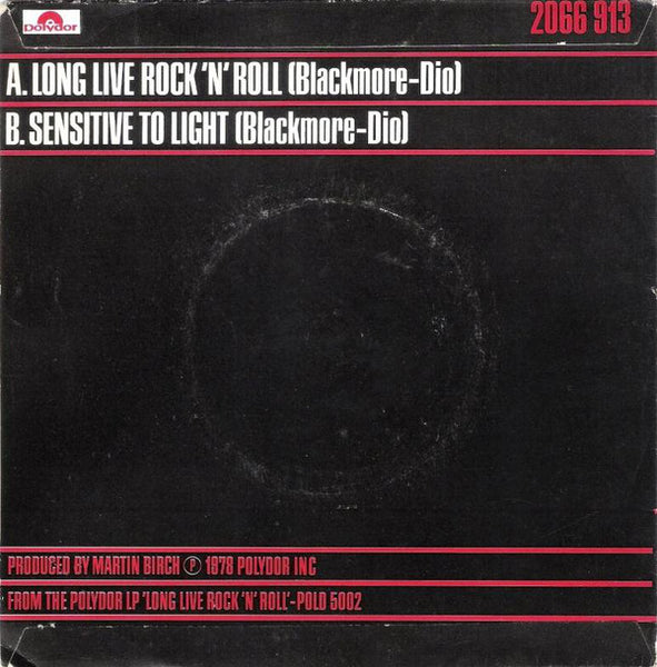 Rainbow : Long Live Rock 'N' Roll (7", Single, Sil)