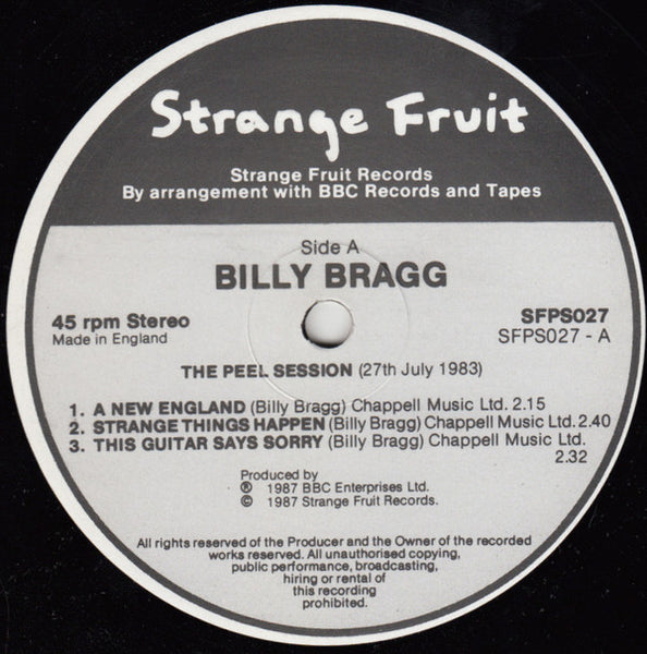 Billy Bragg : The Peel Sessions (12")