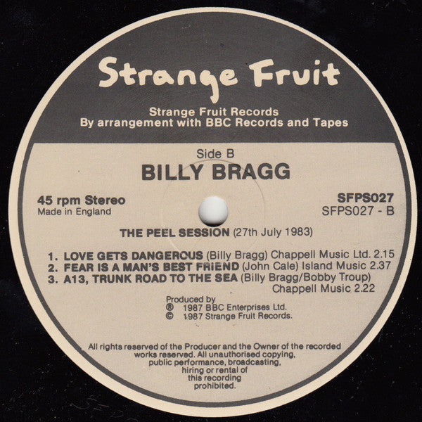 Billy Bragg : The Peel Sessions (12")