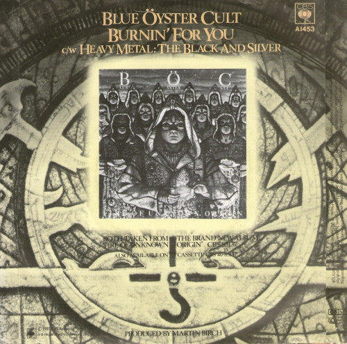 Blue Öyster Cult : Burnin' For You (7", Single)