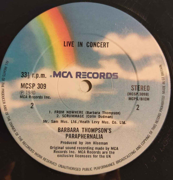 Barbara Thompson's Paraphernalia : Live In Concert (2xLP, Album, Gat)