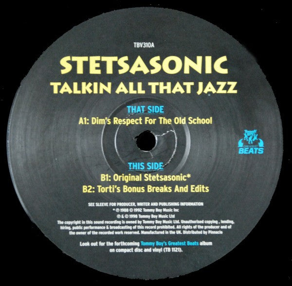 Stetsasonic : Talkin’ All That Jazz (Remixes Pt. 1) (12")