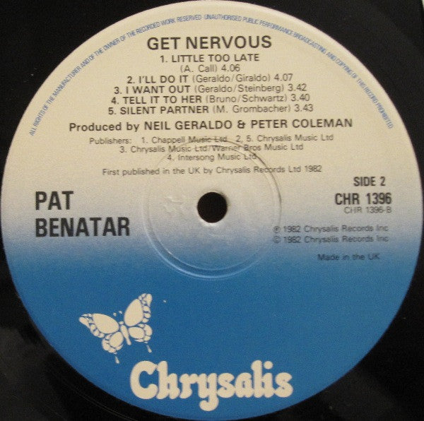 Pat Benatar : Get Nervous (LP, Album)