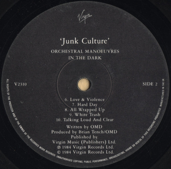 Orchestral Manoeuvres In The Dark : Junk Culture (LP, Album + 7", S/Sided, Ltd)