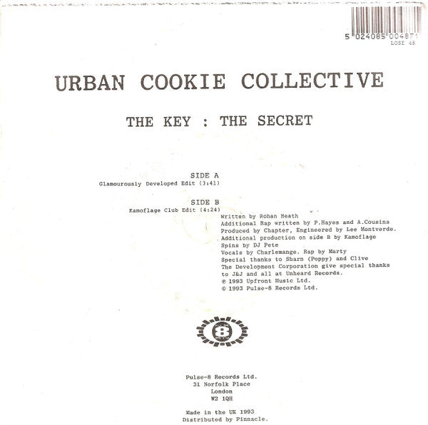 Urban Cookie Collective : The Key : The Secret (7")