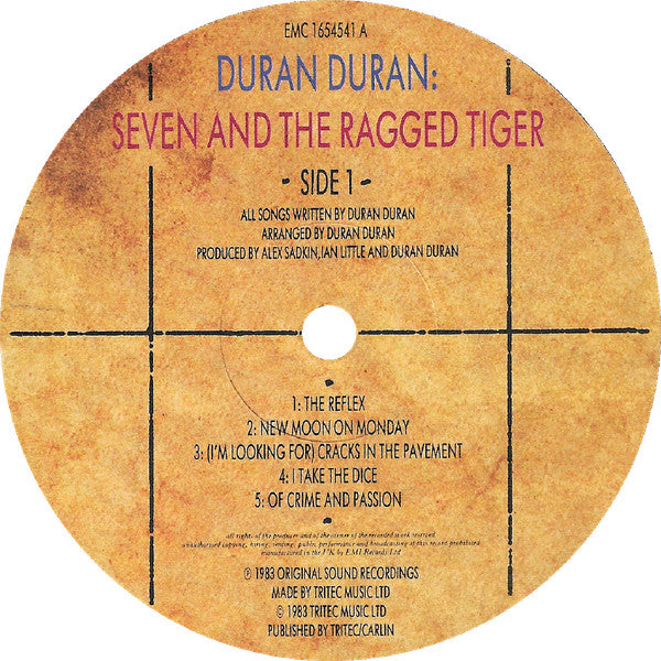 Duran Duran : Seven And The Ragged Tiger (LP, Album)