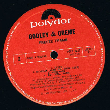 Godley & Creme : Freeze Frame (LP, Album)