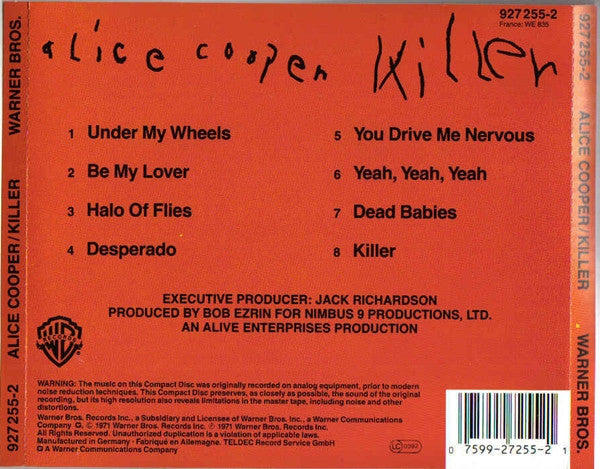 Alice Cooper : Killer (CD, Album, RE)