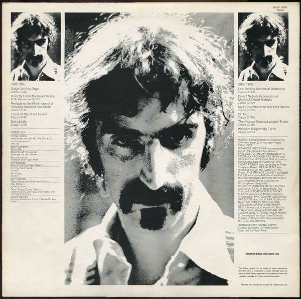 The Mothers Of Invention* : Weasels Ripped My Flesh (LP, Album)