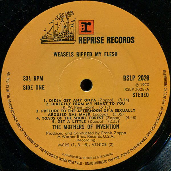 The Mothers Of Invention* : Weasels Ripped My Flesh (LP, Album)