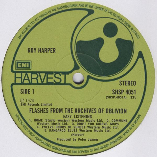 Roy Harper : Flashes From The Archives Of Oblivion (2xLP, Album)