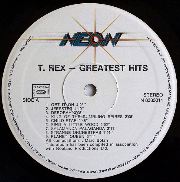 T. Rex : Greatest Hits (LP, Comp)