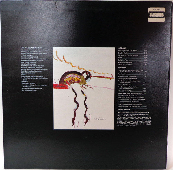 Captain Beefheart & The Magic Band : Lick My Decals Off, Baby (LP, Album)