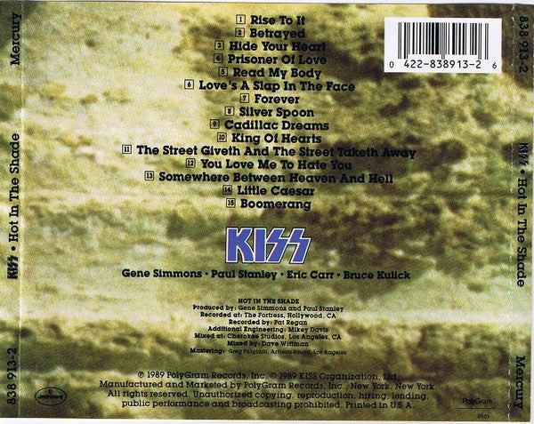 KISS : Hot In The Shade (CD, Album, PDO)