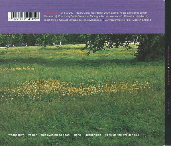 Oren Ambarchi : Suspension (CD, Album)