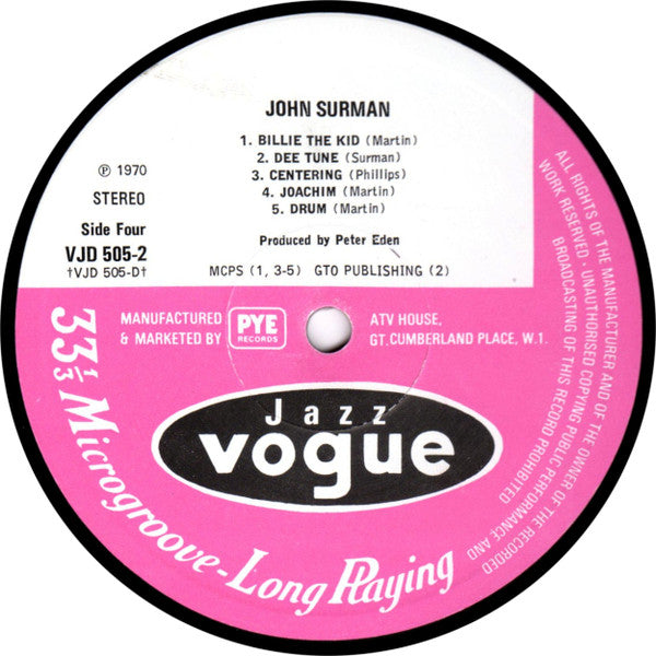 John Surman : John Surman (LP, Album, RE)