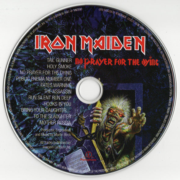 Iron Maiden : No Prayer For The Dying (CD, Album, RE, RM, Dig)