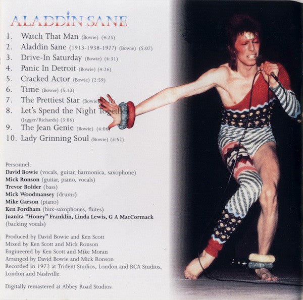 David Bowie : Aladdin Sane (CD, Album, Enh, RE, RM)