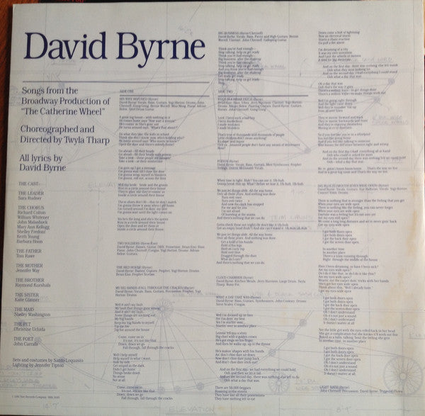 David Byrne : Songs From "The Catherine Wheel" (LP, Album, Wes)