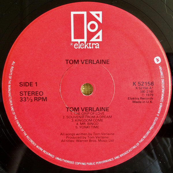 Tom Verlaine : Tom Verlaine (LP, Album)