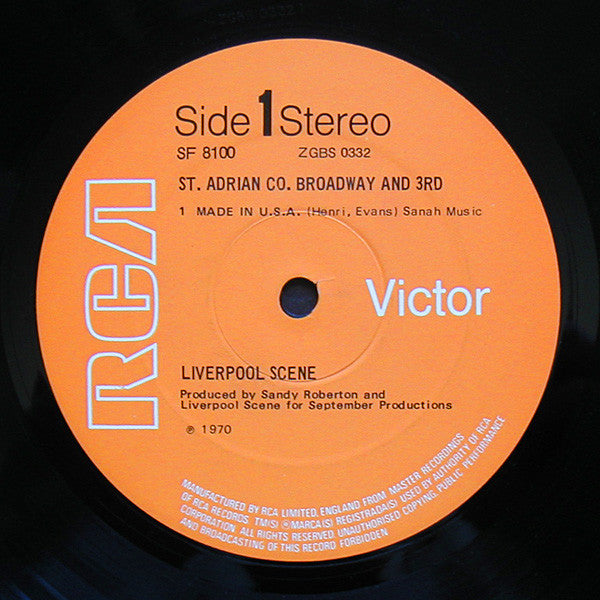 Liverpool Scene : St. Adrian Co. Broadway And 3rd (LP, Album)