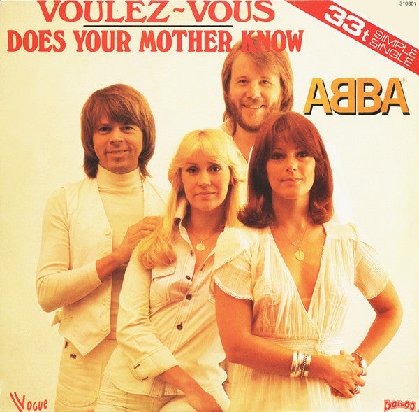 ABBA : Voulez-Vous / Does Your Mother Know (12", Maxi, Ltd, Blu)