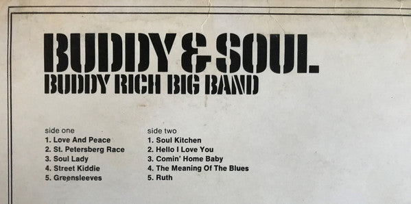 Buddy Rich Big Band : Buddy & Soul (LP, Album)