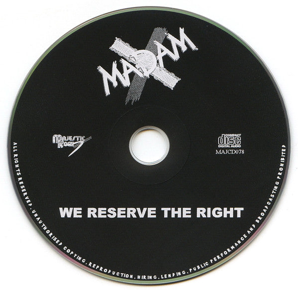 Madam X (3) : We Reserve The Right (CD, Album, RE)