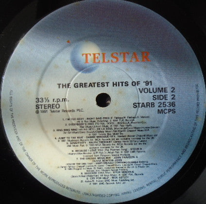 Various : The Greatest Hits Of 91 Volume Two (LP, Comp)