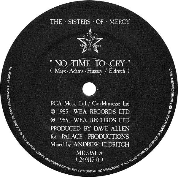 The Sisters Of Mercy : No Time To Cry (12", Single)