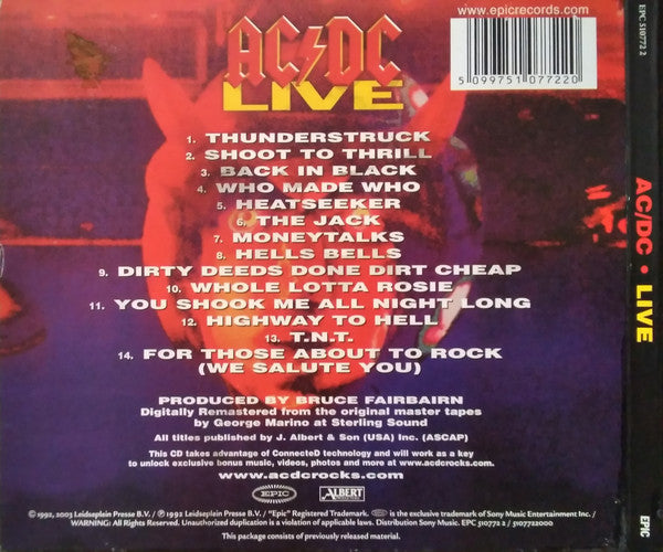 AC/DC : Live (CD, Album, RE, RM, Dig)