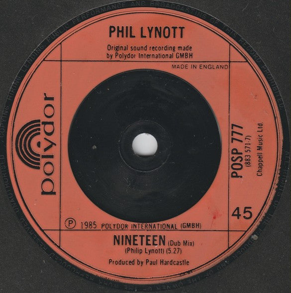 Phil Lynott : Nineteen (7", Single, Red)