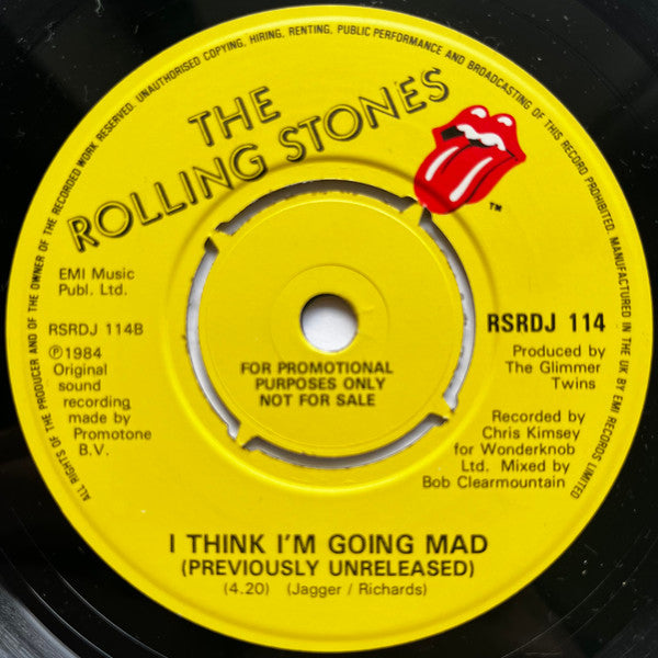 The Rolling Stones : She Was Hot (7", Single, Promo)