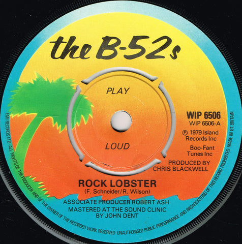 The B-52's : Rock Lobster (7", Single, Pus)