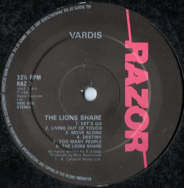 Vardis : The Lions Share (LP, Comp)