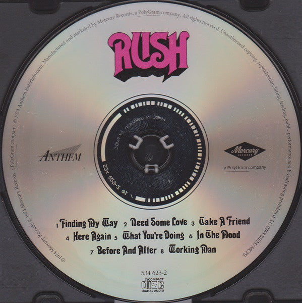 Rush : Rush (CD, Album, RE, RM, PMD)