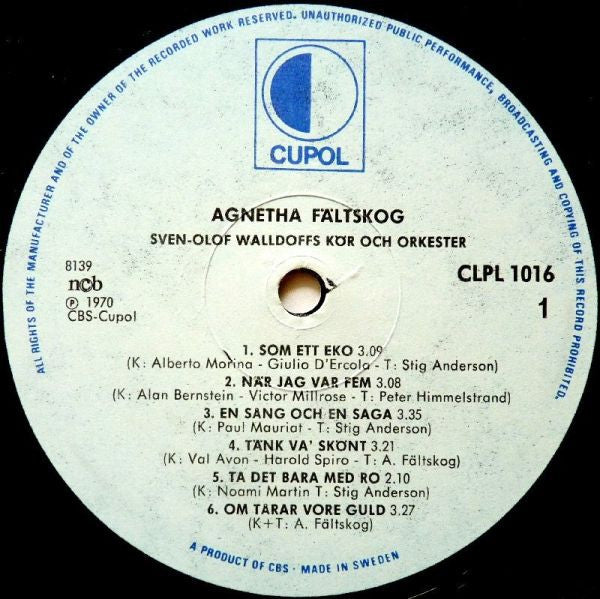 Agnetha Fältskog : Som Jag Är (LP, Album, RE)