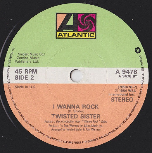 Twisted Sister : Leader Of The Pack (7", Single)