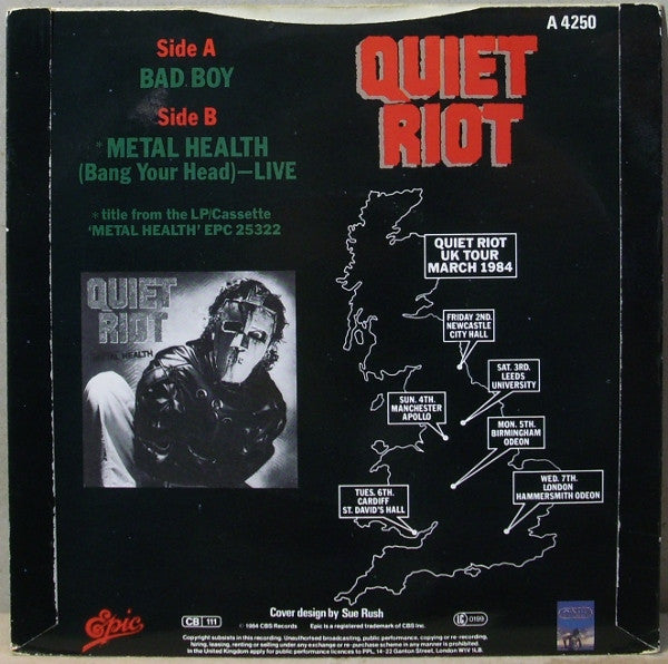 Quiet Riot : Bad Boy (7", Single)