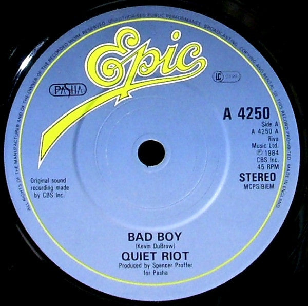 Quiet Riot : Bad Boy (7", Single)