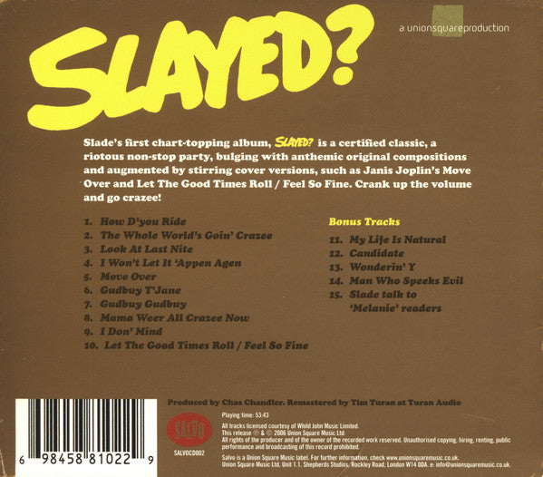 Slade : Slayed? (CD, Album, RE, RM)