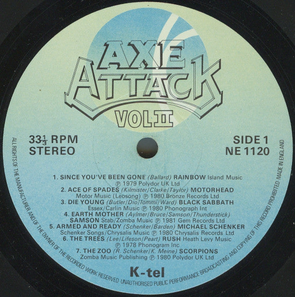 Various : Axe Attack Vol II (LP, Comp, CBS)